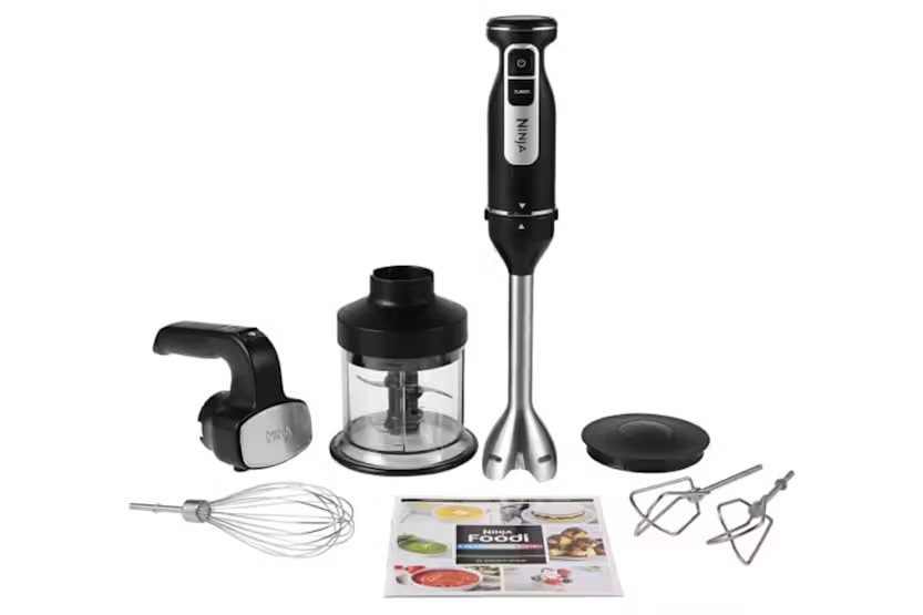 Ninja 3-in-1 Hand Blender with Mixer & Chopper | CI100UK | Black