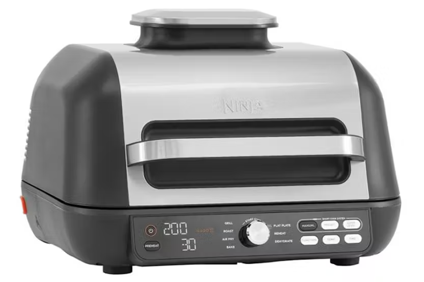 Ninja 3.8L Foodi Max Pro Health Grill, Flat Plate & Air Fryer | AG651UK | Black/Silver