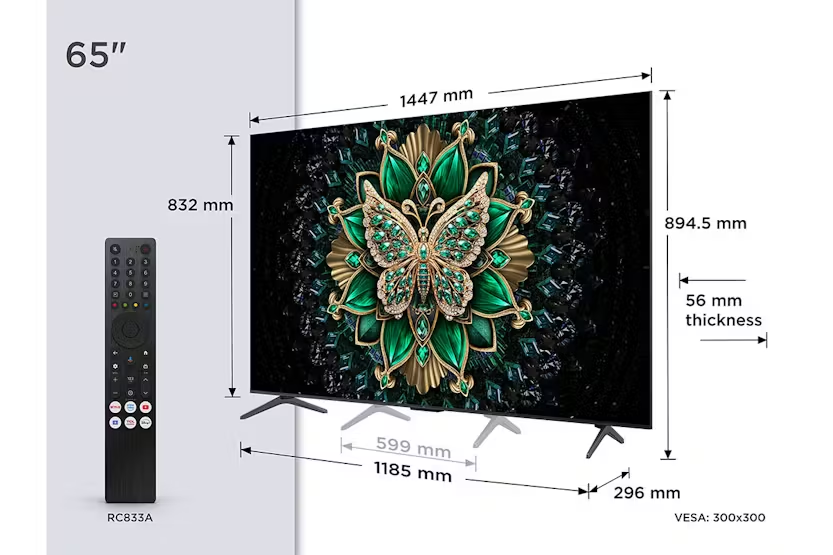 TCL C6K 65" 4K UHD HDR Mini LED QLED Google TV | 65C6K