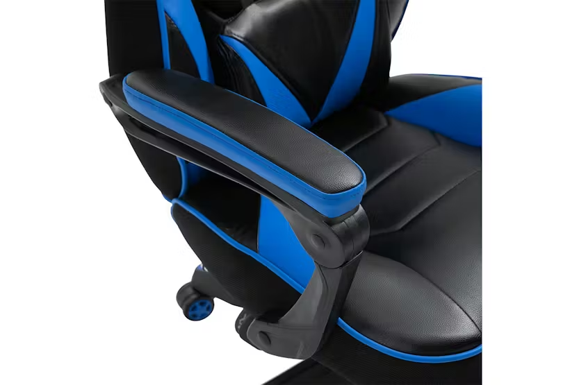 Vinsetto Racing Gaming Chair with Footrest | Blue/Black