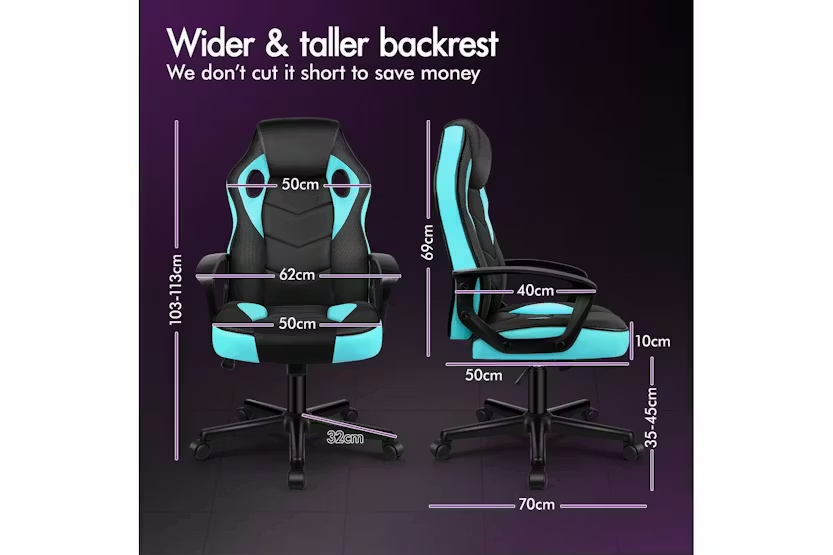 Elfordson Gaming Chair | Leather & Mesh