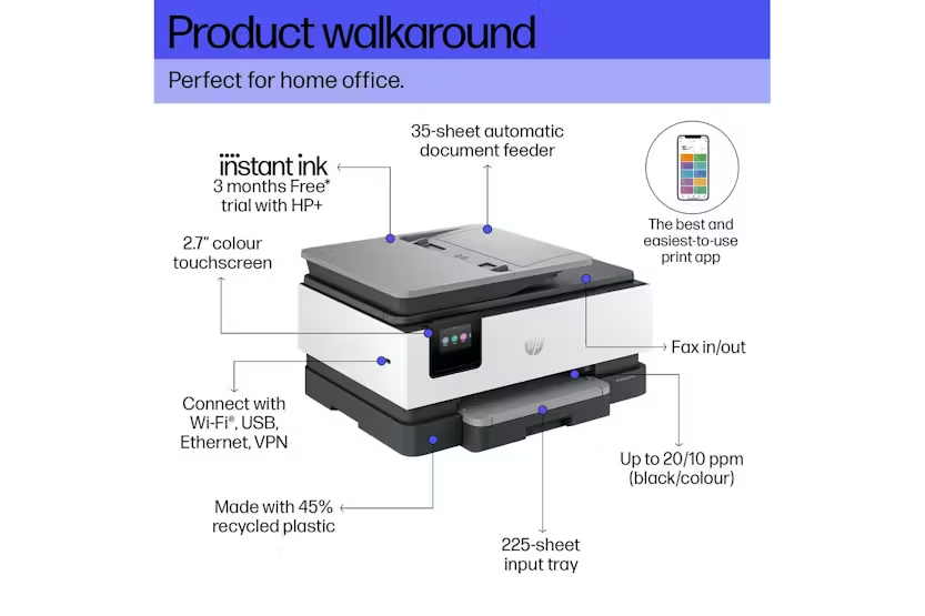 HP OfficeJet Pro 8132e All-in-One Printer | Light Cement