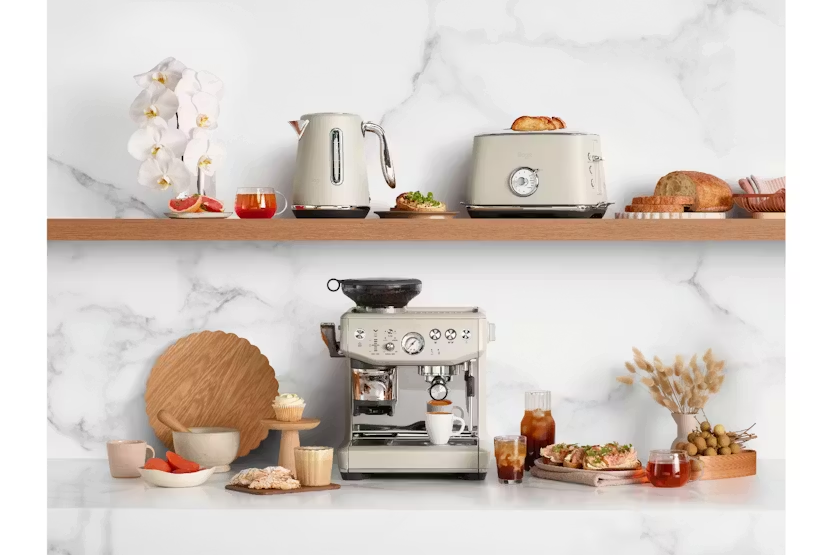 Sage Barista Express Impress Coffee Machine| SES876ALM4GUK1 | Almond Nougat