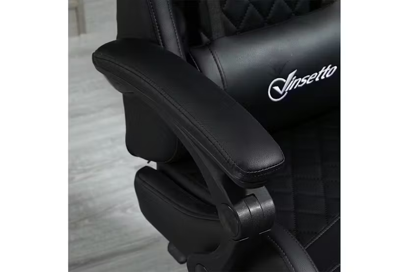 Vinsetto Gaming Chair with Footrest | Black