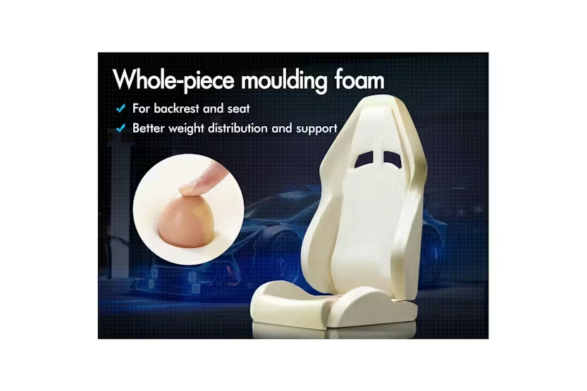 Elfordson LED Gaming Chair | Blue/White