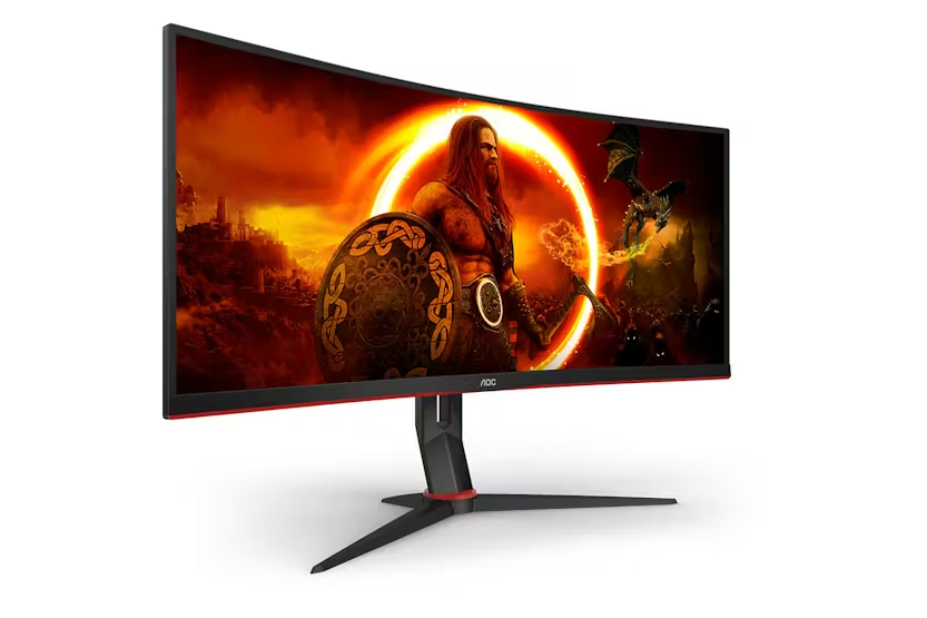 AOC 34" WQHD Curved Ultrawide Monitor 180HZ | CU34G2XP/BK