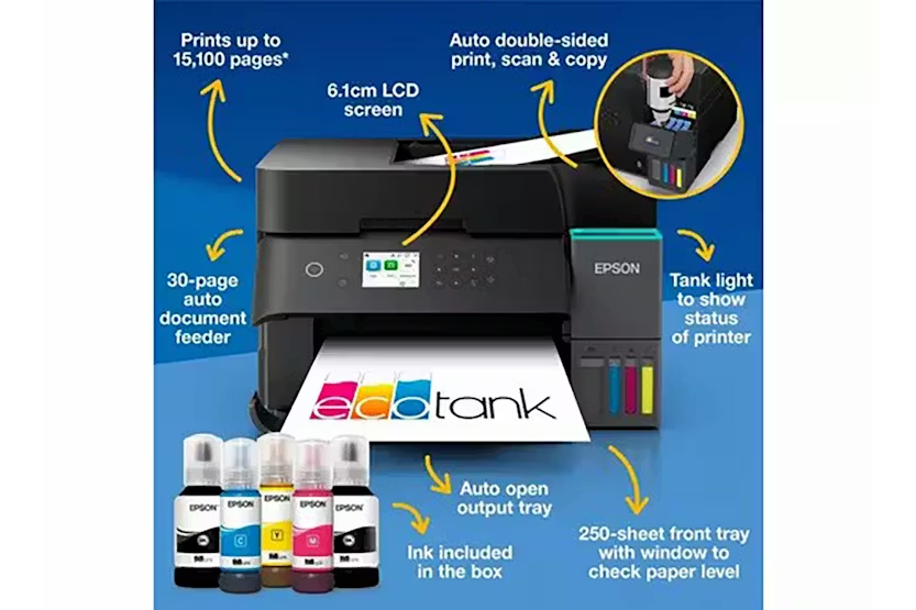Epson EcoTank ET-3950 A4 Multifunction Wi-Fi Ink Tank Printer | Black