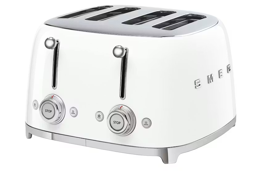 Smeg 50's Retro Style 4 Slice Toaster | TSF03WHUK | White