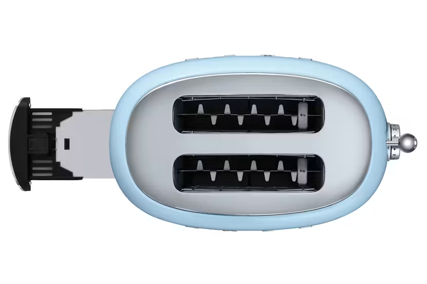 Smeg 50's Retro Style Aesthetic 2 Slice Toaster | TSF01PBUK | Pastel Blue