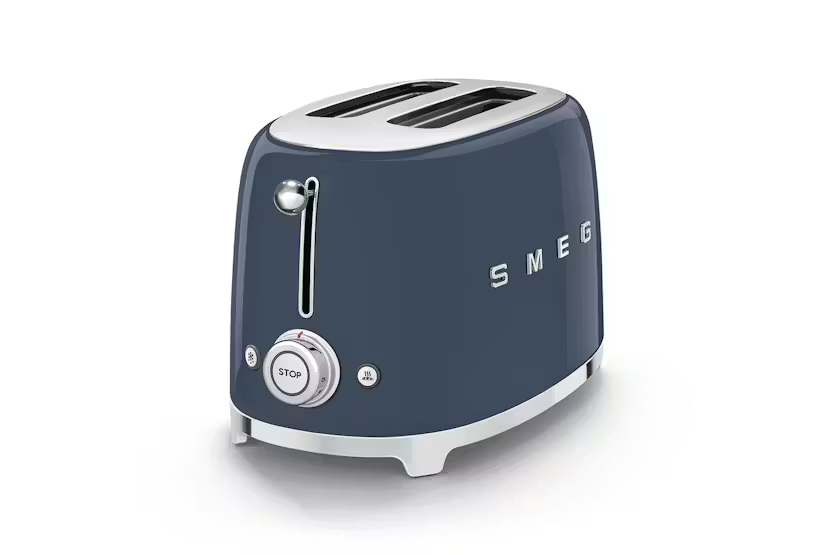 Smeg 50's Retro Style Aesthetic 2 Slice Toaster | TSF01NBUK | Navy Blue