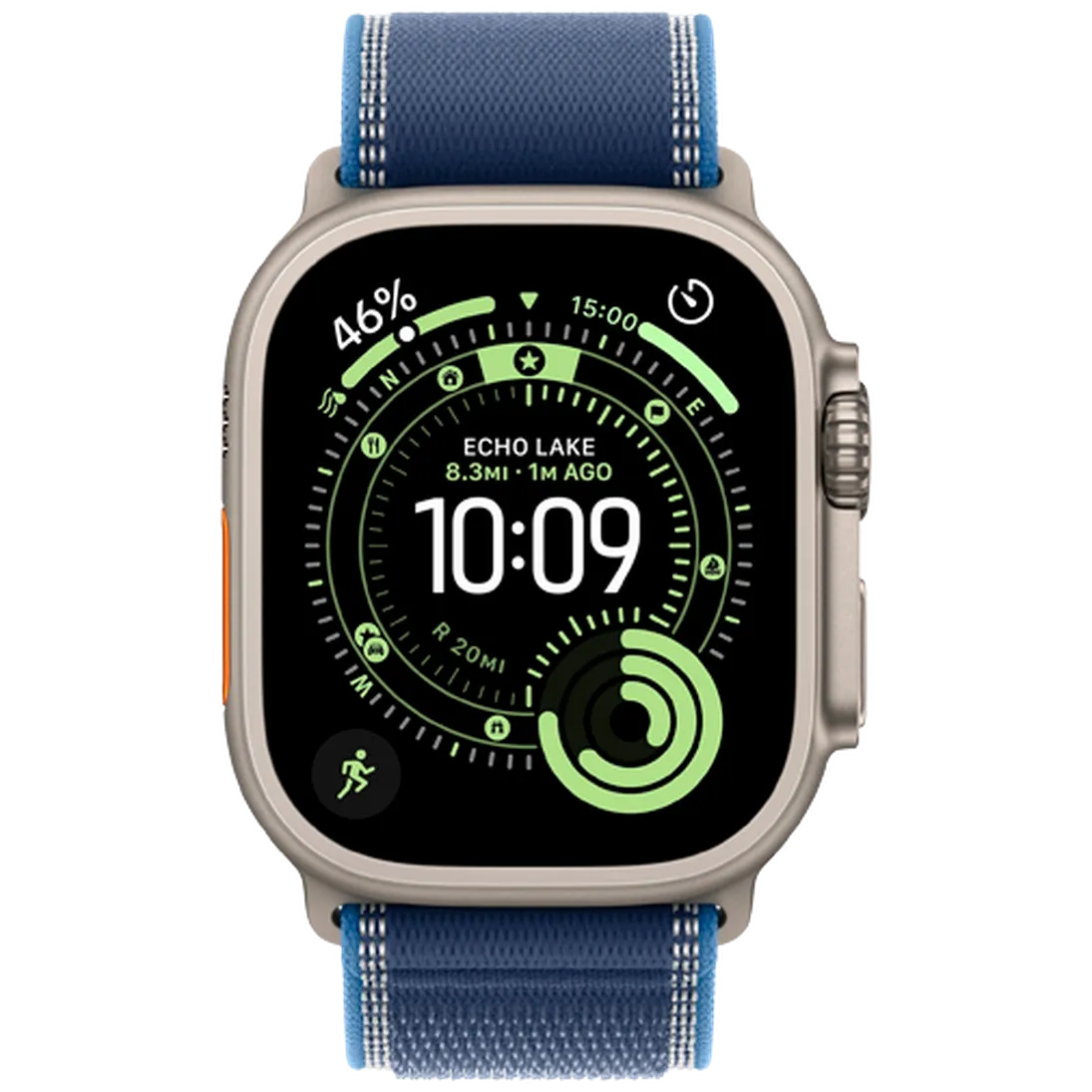 Apple Watch Ultra 3 49mm Titanium (Blue Fabric Strap M/L)