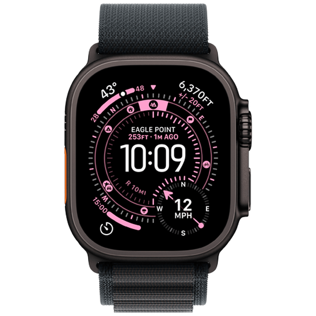 Apple Watch Ultra 3 49mm Black (Black Nylon Strap L)