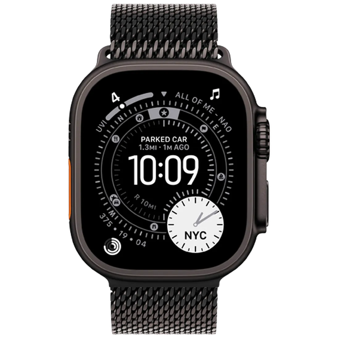 Apple Watch Ultra 3 49mm Black (Black Milanese Strap L)