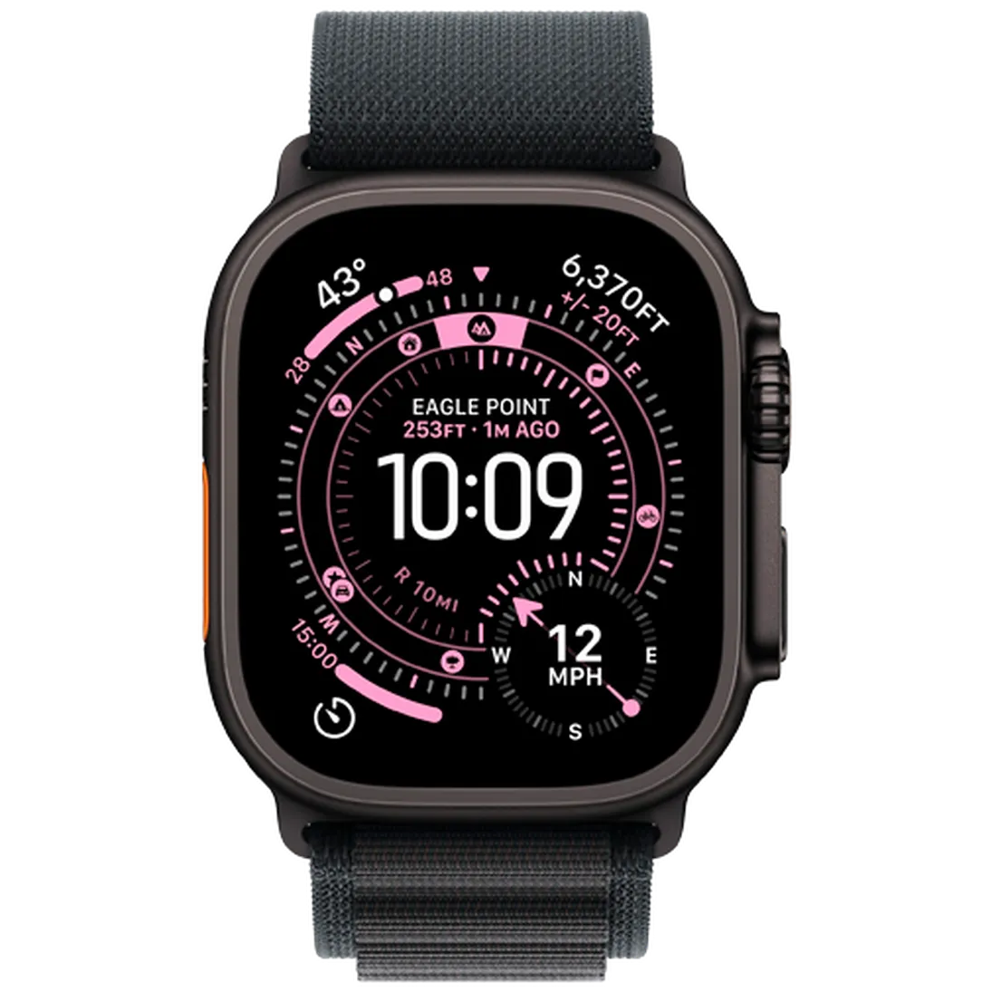 Apple Watch Ultra 3 49mm Black (Black Nylon Strap S)