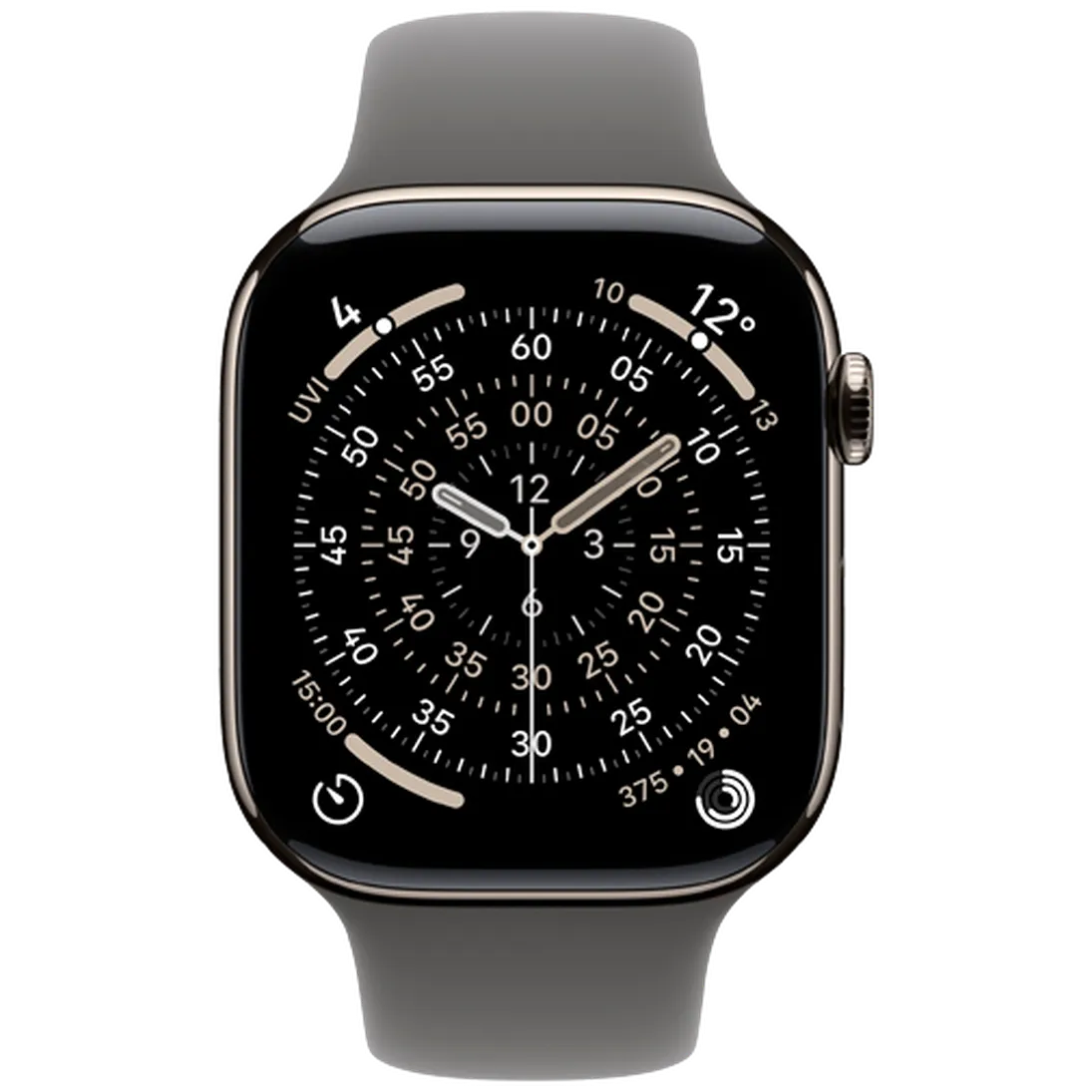 Apple Watch Series 11 46mm 5G Naturel Titanium (Grey Rubber Strap M/L)