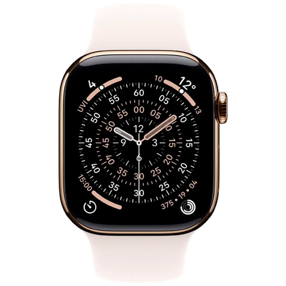 Apple Watch Series 11 42mm 5G Gold Titanium (Light Pink Rubber Strap M/L)