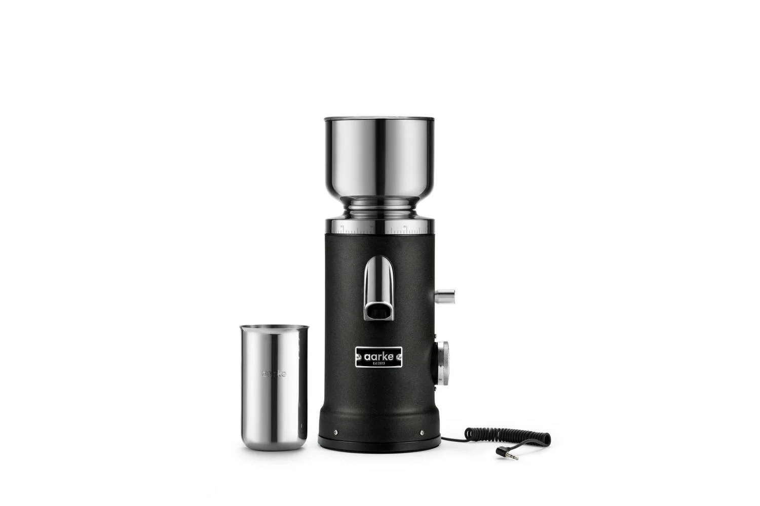 Aarke Aarke Coffee Grinder 64mm Flat Burr 60set 250g 120w Matte Black