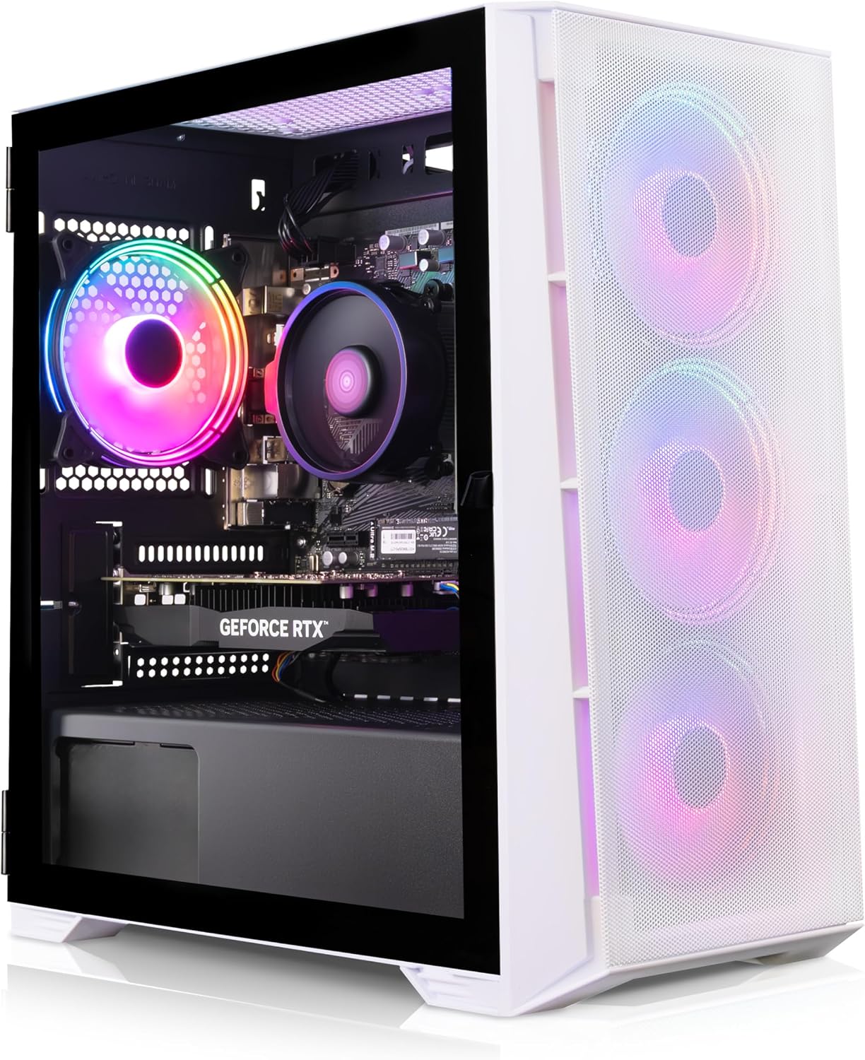 ADMI Gaming PC, AMD Ryzen 5 5500, NVIDIA RTX 3050 6GB GDDR6, 16GB DDR4, 1TB NVMe, X= Airflow RGB (White), WiFi, Windows 11