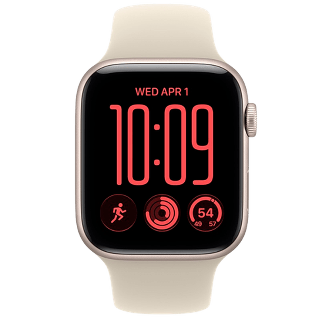 Apple Watch SE 3 2026 44mm Gold (Beige Rubber Strap S/M)