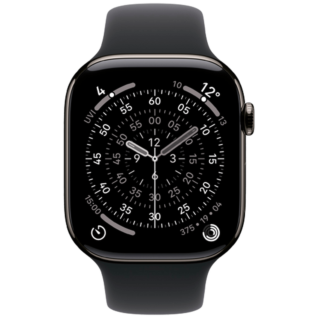 Apple Watch Series 11 46mm 5G Slate Titanium (Black Rubber Strap M/L)