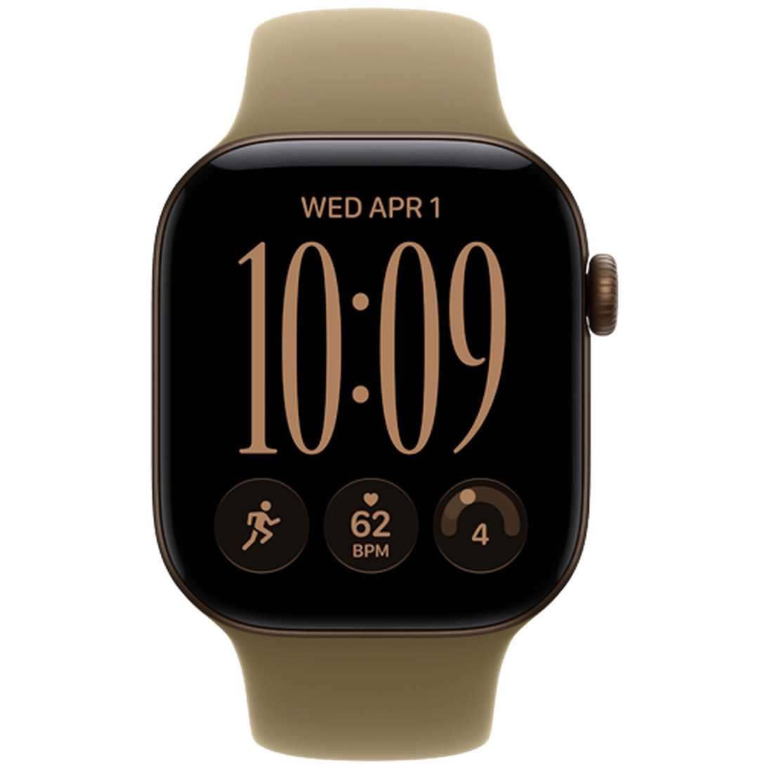 Apple Watch Series 12 42mm 5G Bronze (Dark Green Rubber Strap S/M)