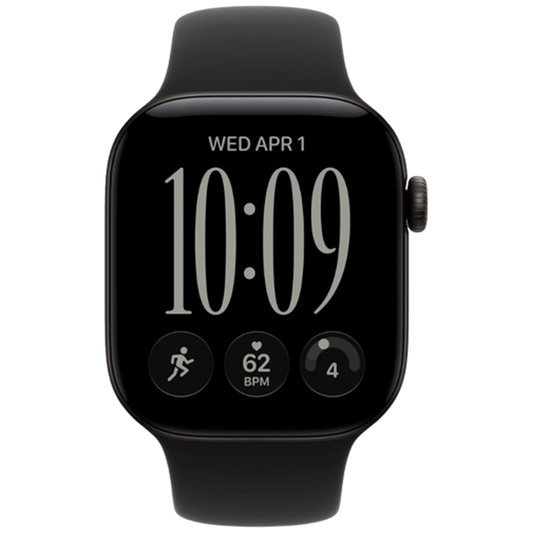 Apple Watch Series 12 42mm Black (Black Rubber Strap S/M)