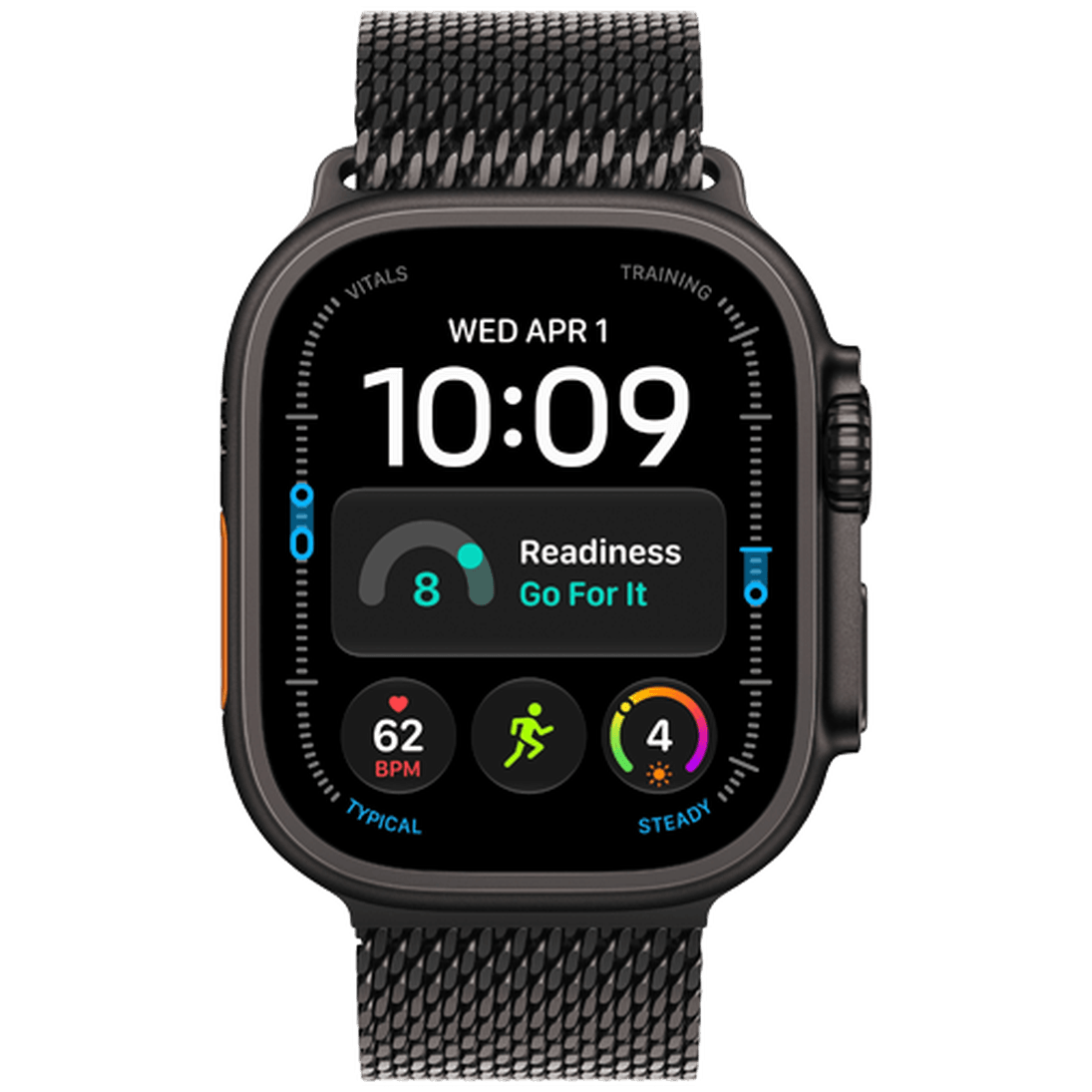 Apple Watch Ultra 4 49mm Black (Black Milanese Strap M)