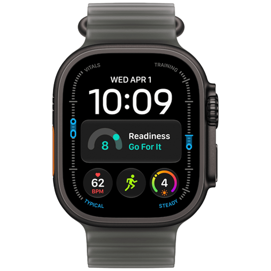 Apple Watch Ultra 4 49mm Black (Black Silicone Strap)
