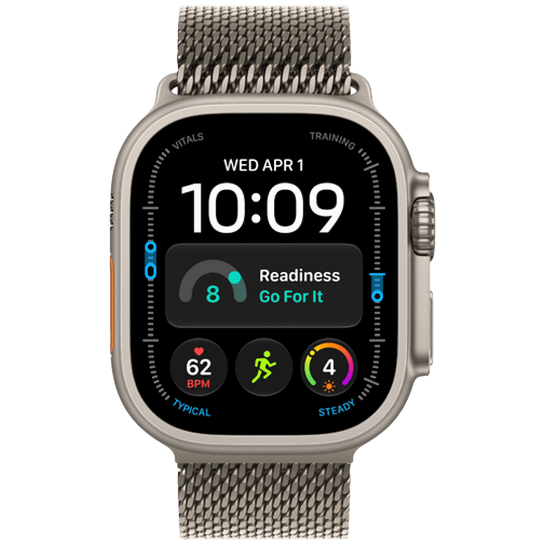 Apple Watch Ultra 4 49mm Naturel (Naturel Milanese Loop M)