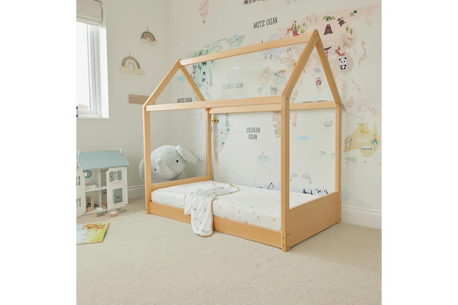 Baby Elegance Hut Toddler Bed | Toddler Bed | Solid Pine | Beech
