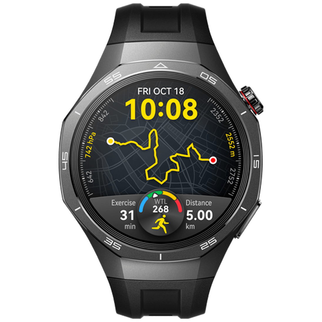 Huawei Watch GT 5 Pro 46mm Black (Black Rubber Strap)