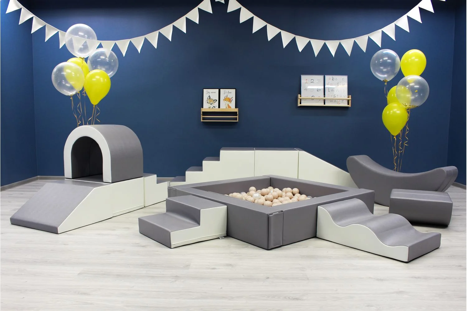 Iglu Soft Play Shapes Set For Kids - Foam Blocks Toy Set For Safe Play And Fun
