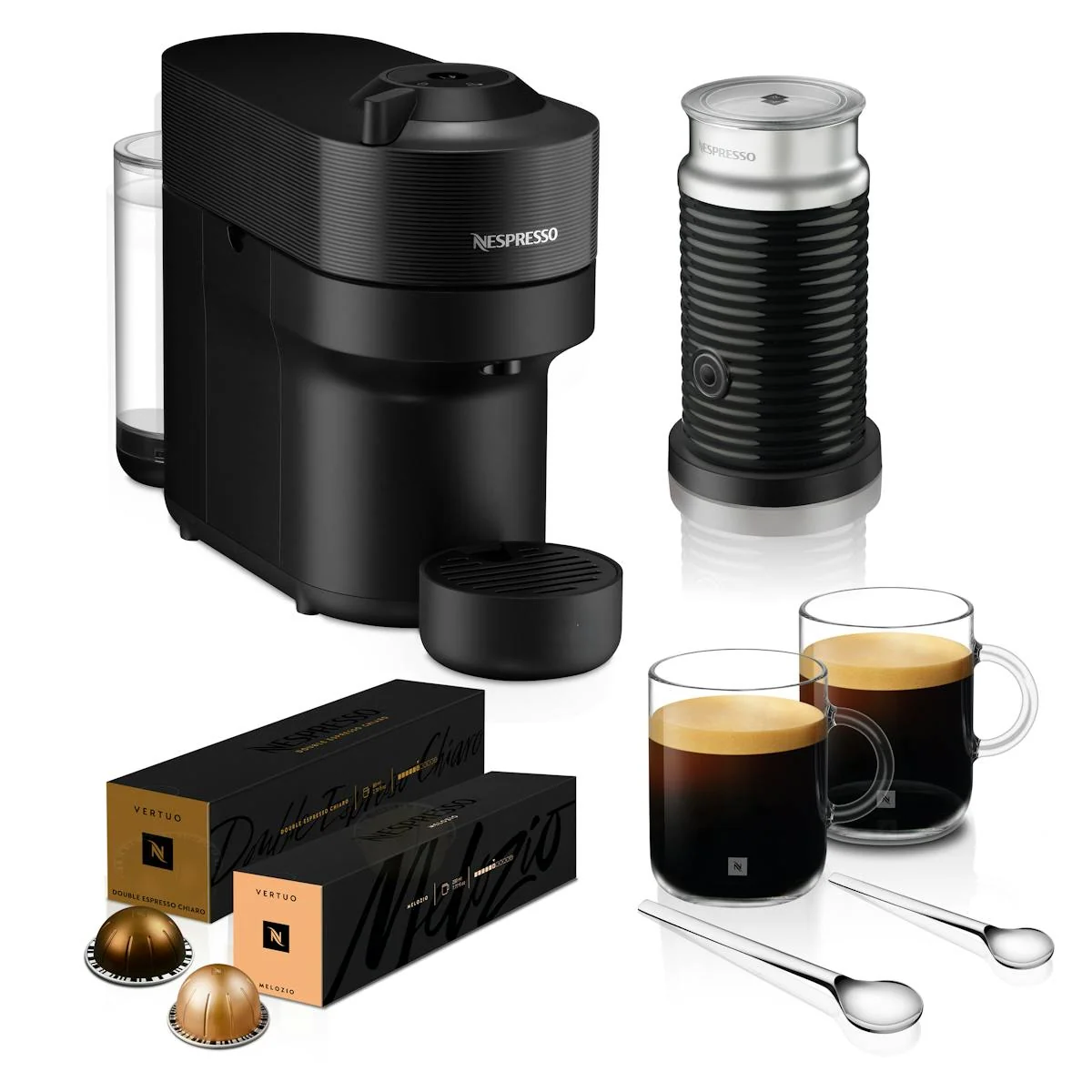 Nespresso Vertuo Pop Coffee Machine Bundle by De'Longhi | Black