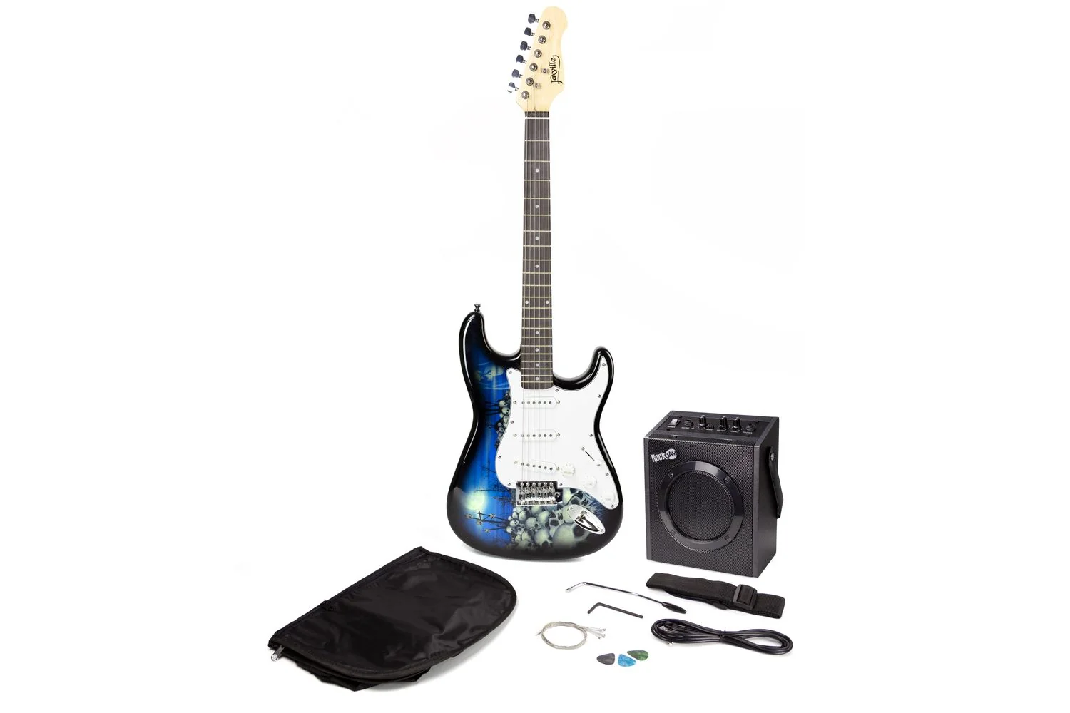 Rockjam 259305 - Jaxville Skull Guitar Package