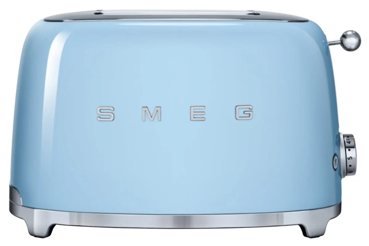 Smeg 50's Retro Style Aesthetic 2 Slice Toaster | Pastel Blue