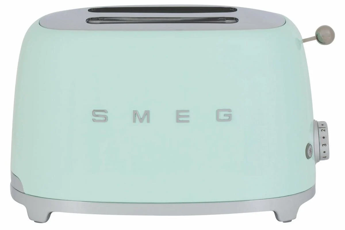 Smeg 50's Retro Style Aesthetic 2 Slice Toaster | Pastel Green