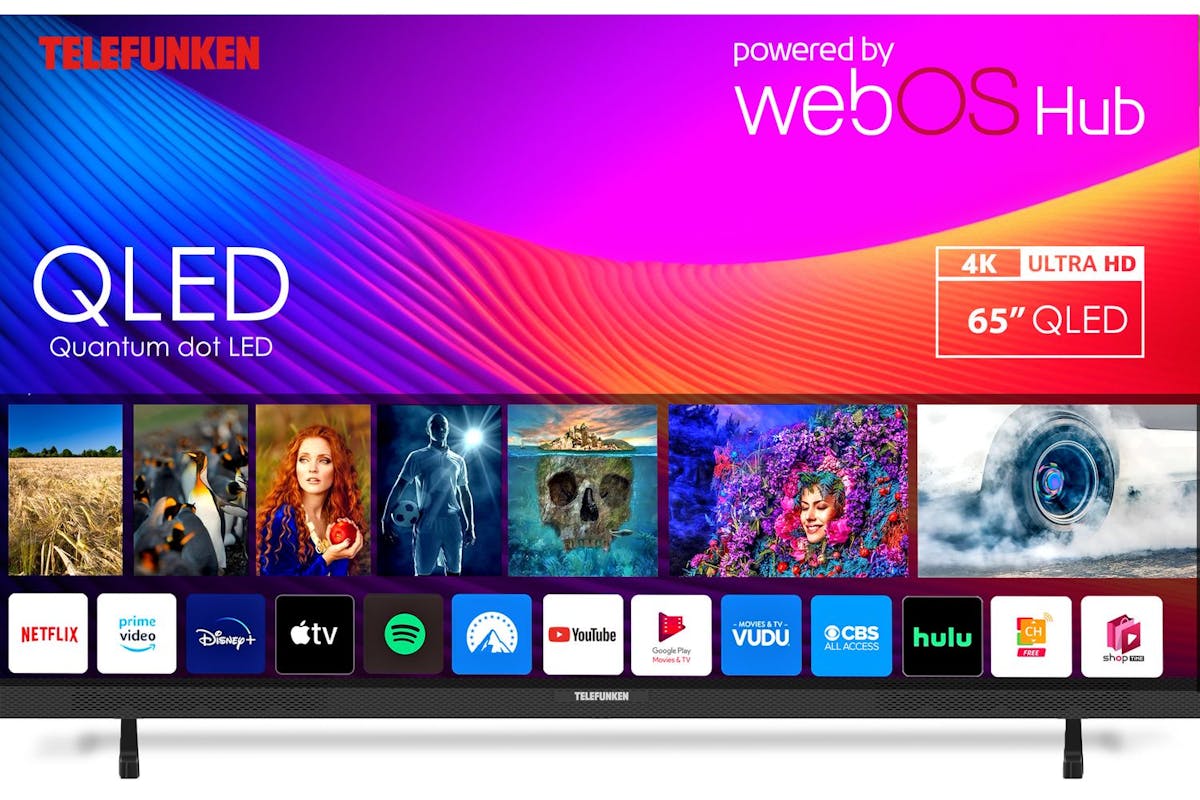 Telefunken 65" QLED 4K Soundbar WebOS Smart TV