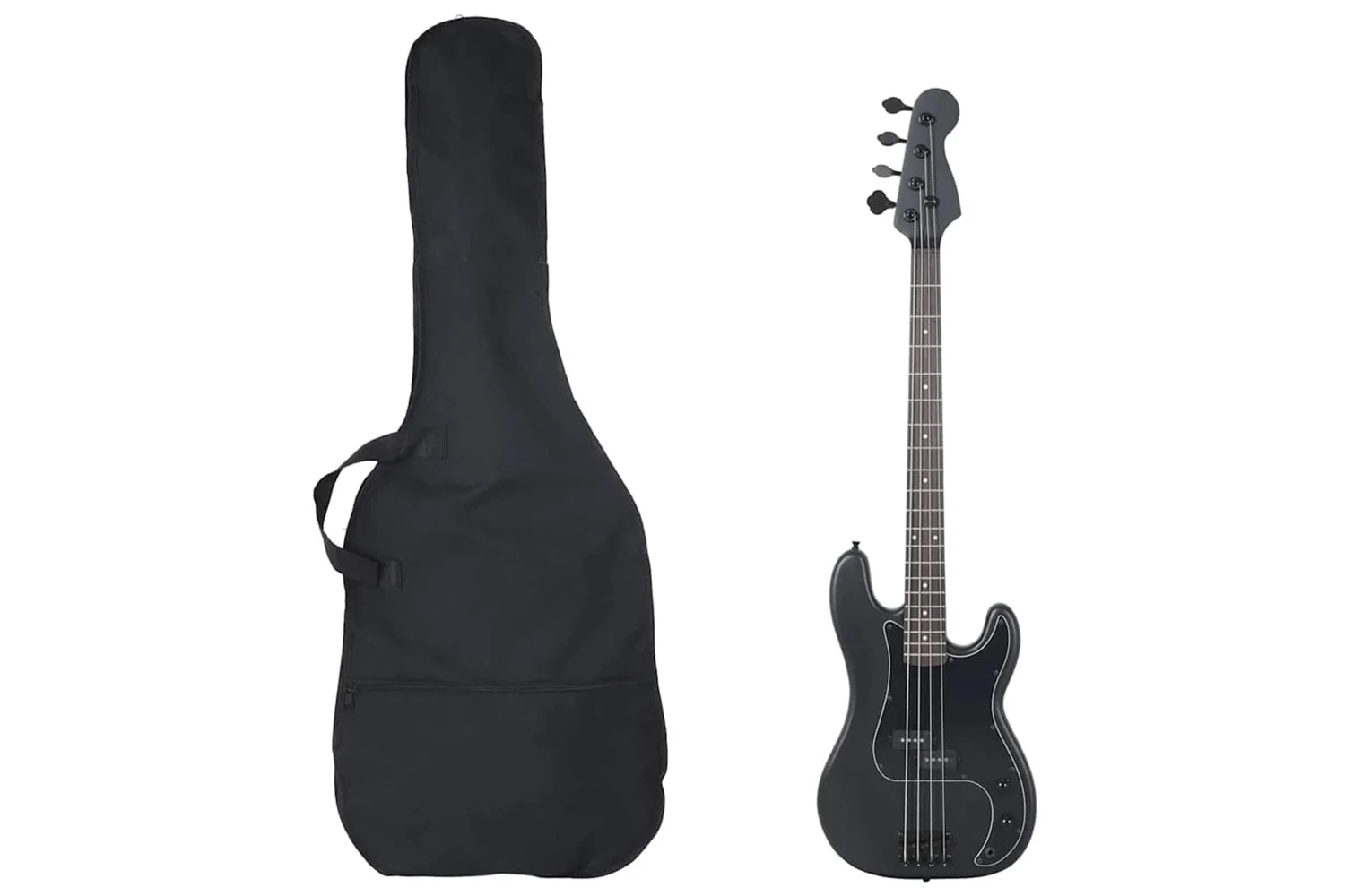 vidaXL 70185 Electric Bass Guitar For Beginner With Bag Black 4/4 46"