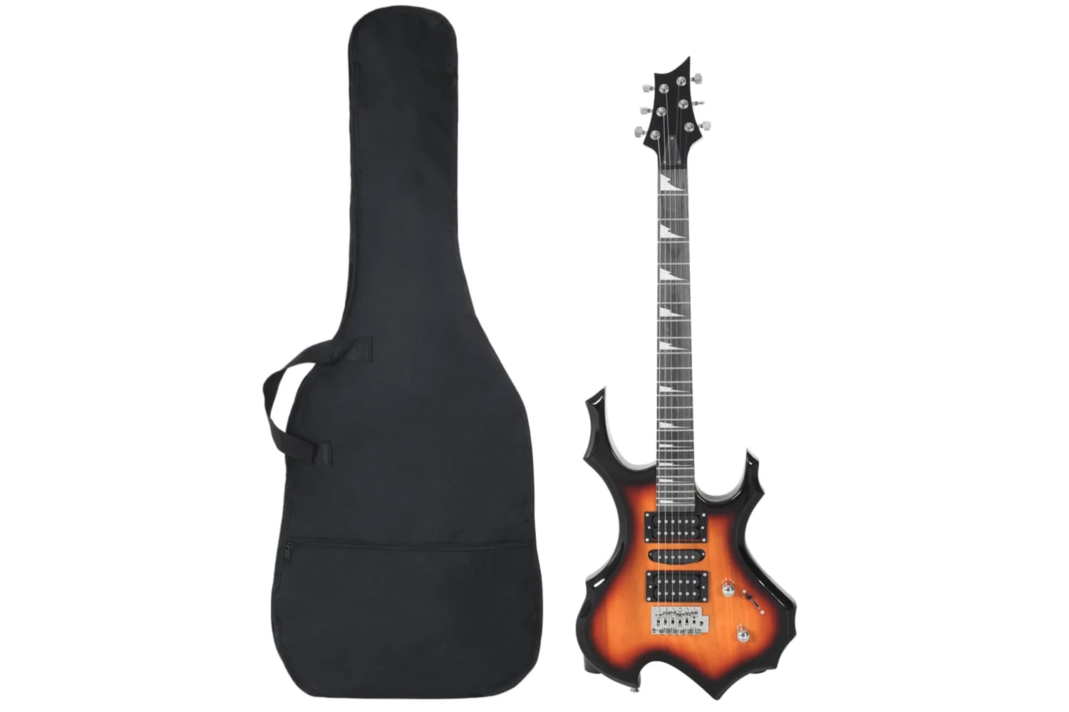 vidaXL 70186 Electric Guitar For Beginner With Bag Brown And Black 4/4 39"