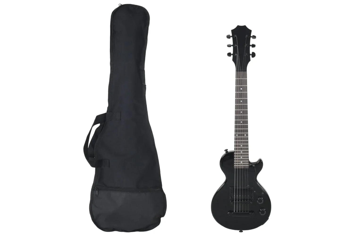 vidaXL 70196 Electric Guitar For Kids With Bag Black 3/4 30"