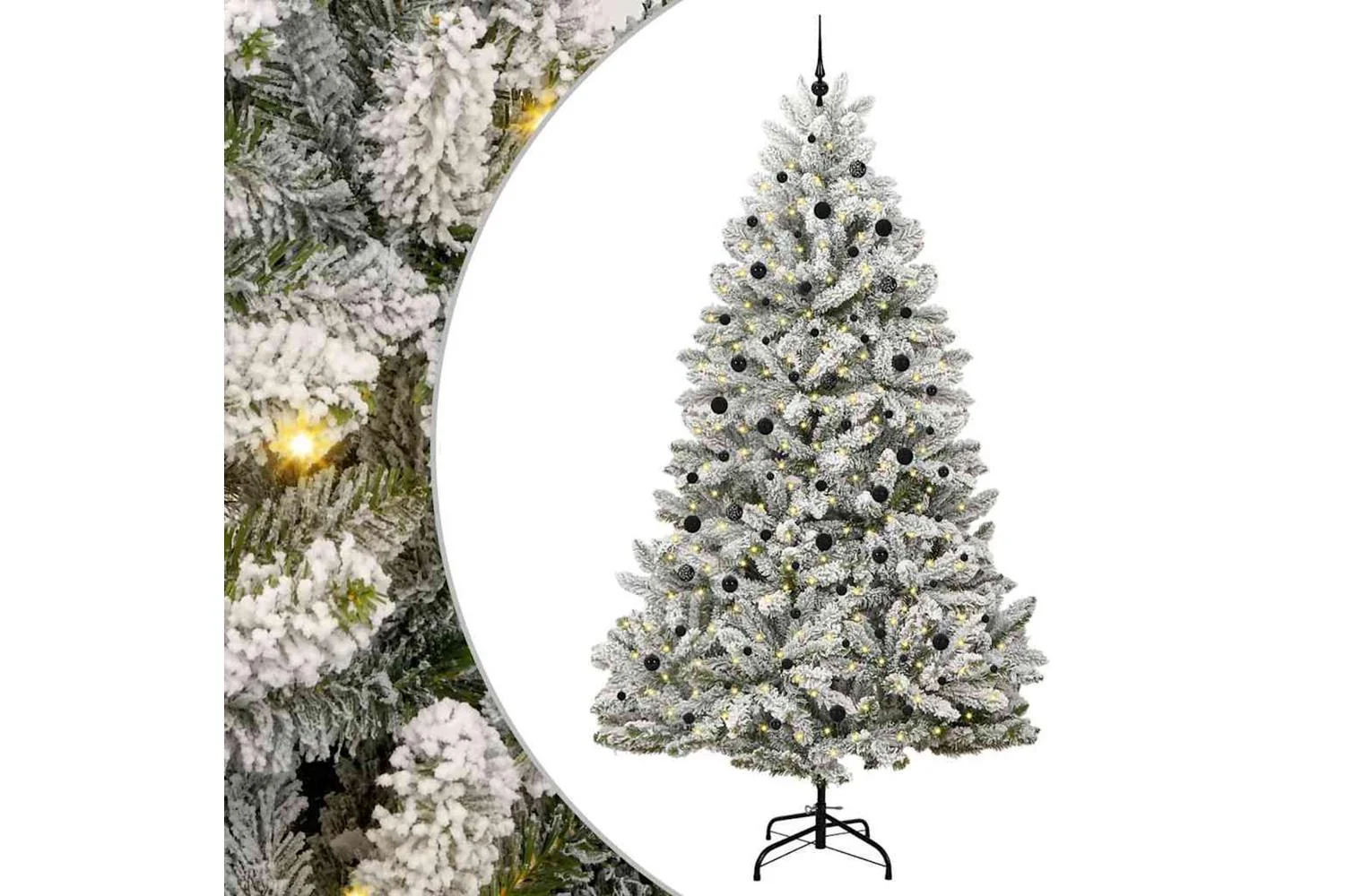 Vidaxl Artificial Christmas Tree Green And White 300 Cm Pvc And Metal