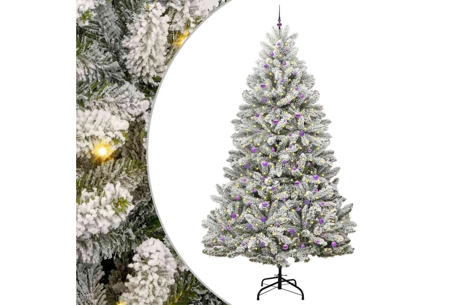 Vidaxl Artificial Christmas Tree Green And White 300 Cm Pvc And Metal