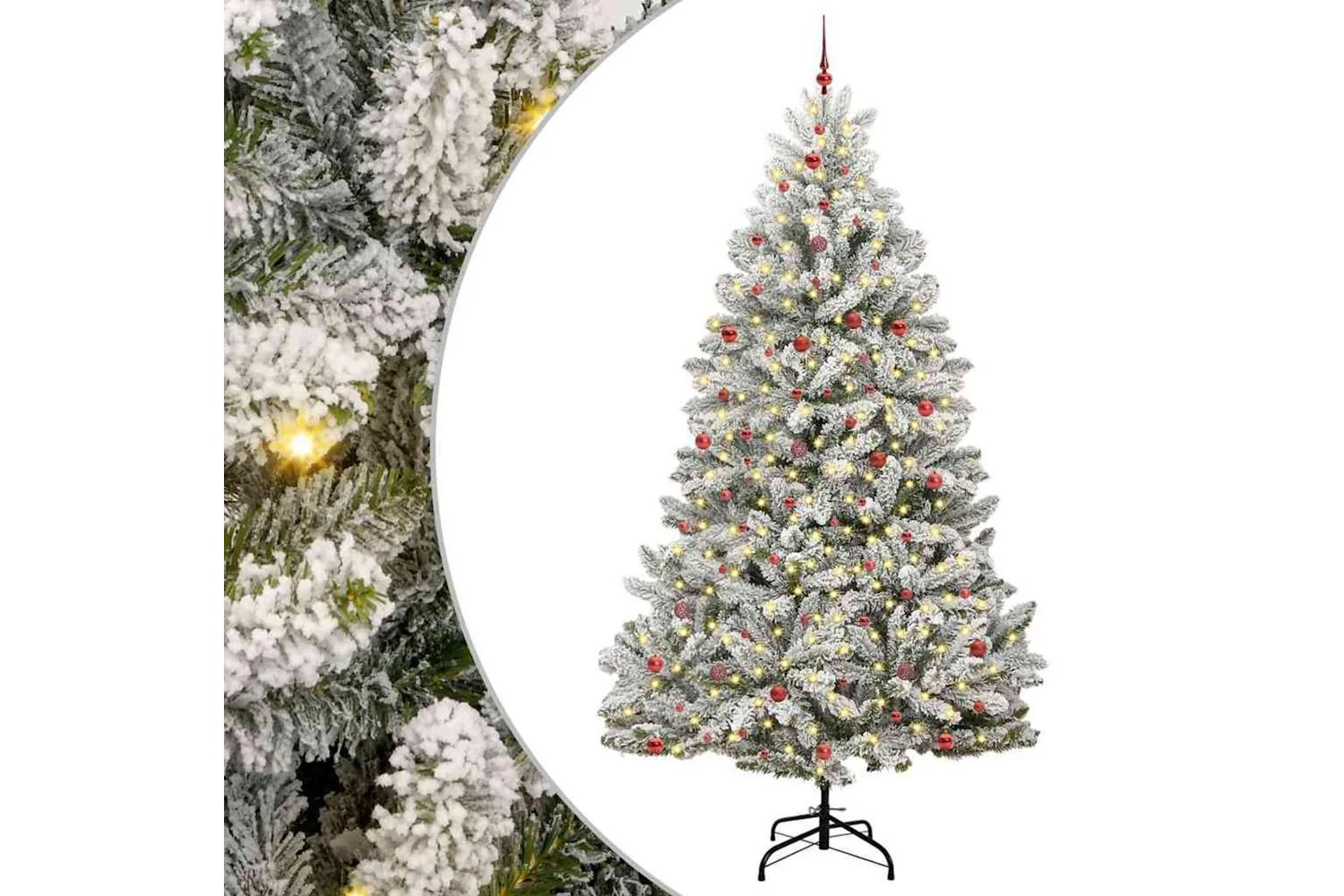 Vidaxl Artificial Christmas Tree Green And White 300 Cm Pvc And Metal