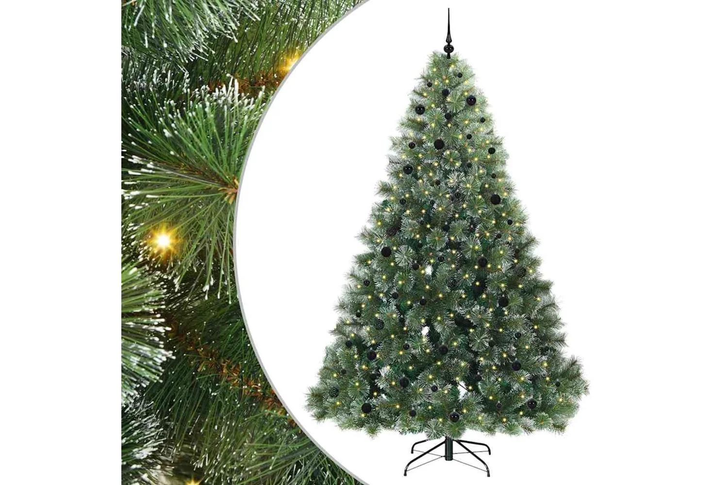 Vidaxl Artificial Christmas Tree With 300 Leds Green 240 Cm Pe And Pvc