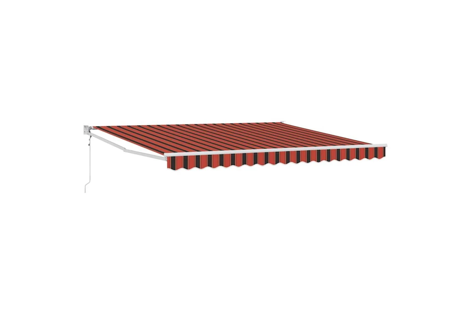 Vidaxl Retractable Awning Orange And Brown 400 X 300 Cm Polyester